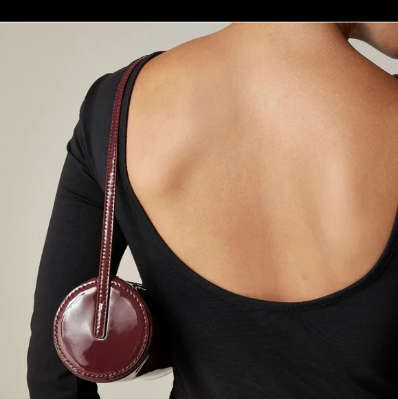 J. Crew Pleated Ballet Maxi Dress Stretch Cotton Long Sleeve Black Medium NWT - Picture 3 of 9